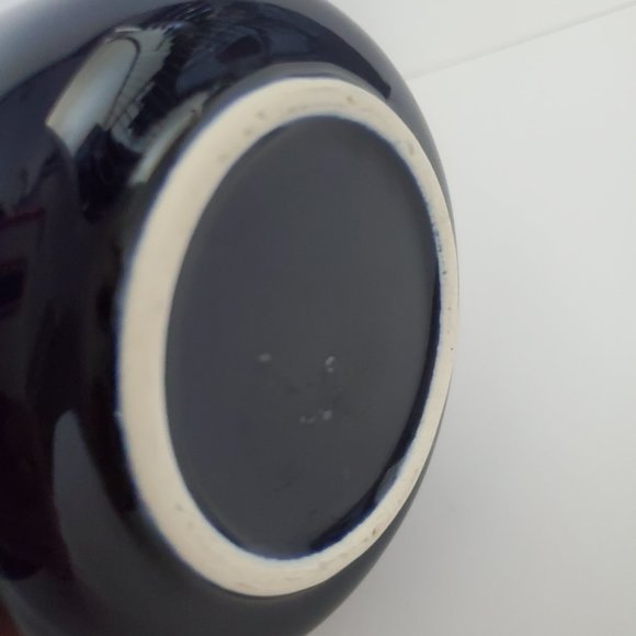 Minimalist Modernist Cream & Sugar server set Glossy Dark Navy Blue Sleek - Picture 9 of 9